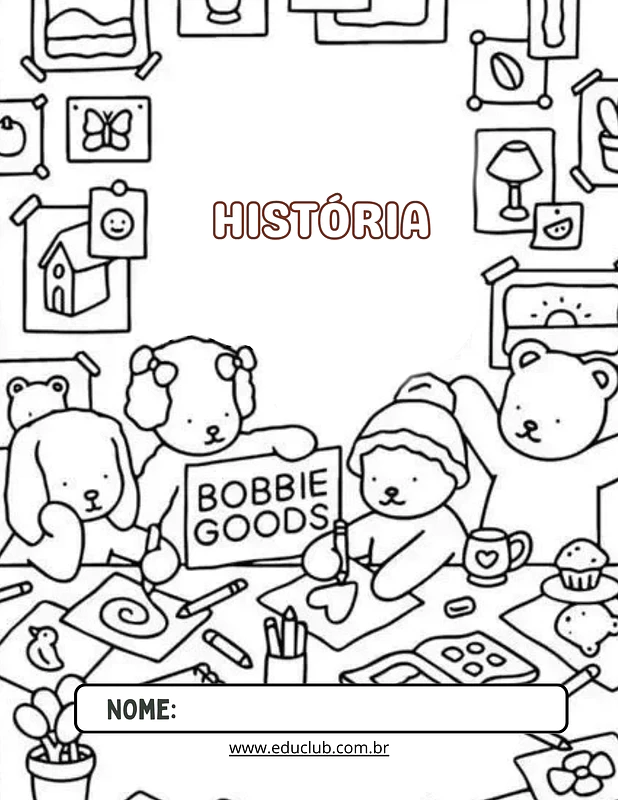 Capa de caderno Bobbie Goods para imprimir | Educlub